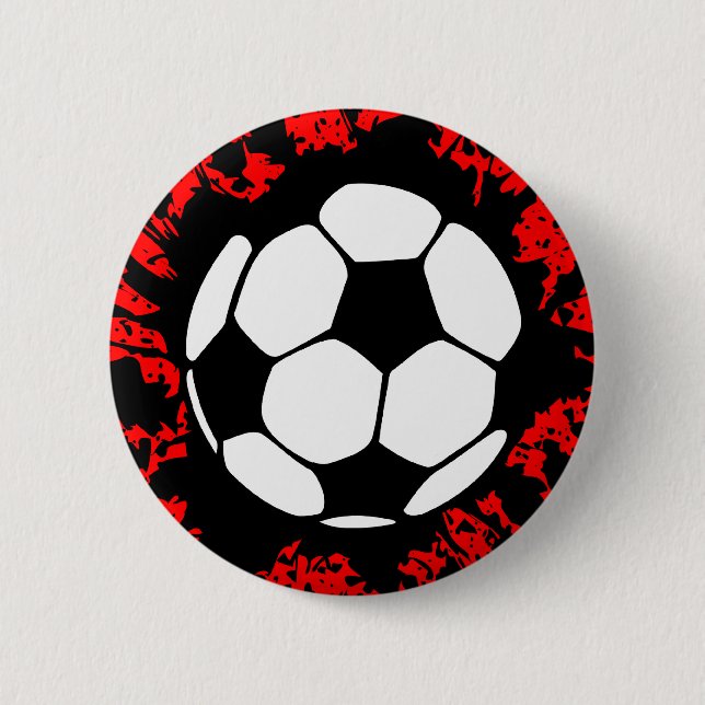 Badge Rond 5 Cm soccer. (Devant)