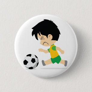 Badge Rond 5 Cm Soccer Boy
