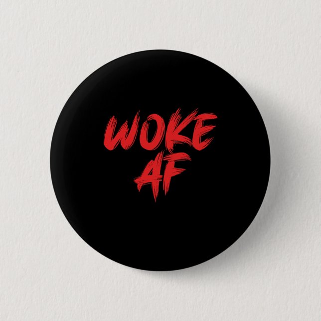 Badge Rond 5 Cm Social Justice Woke Af Égalité Droits de l'Homme D (Devant)