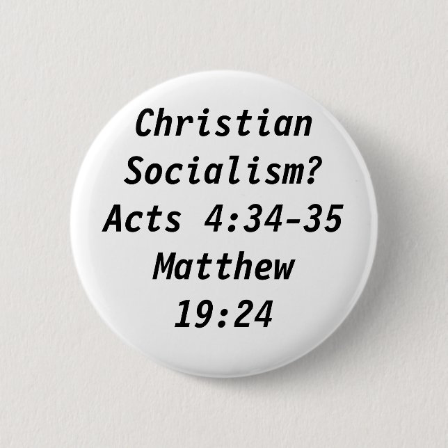 Badge Rond 5 Cm Socialisme chrétien ? (Devant)