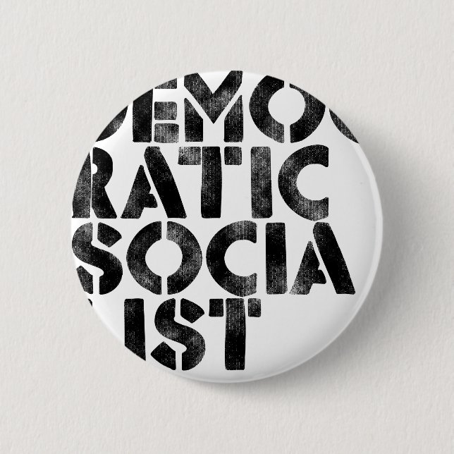 Badge Rond 5 Cm Socialiste Democratic (Devant)