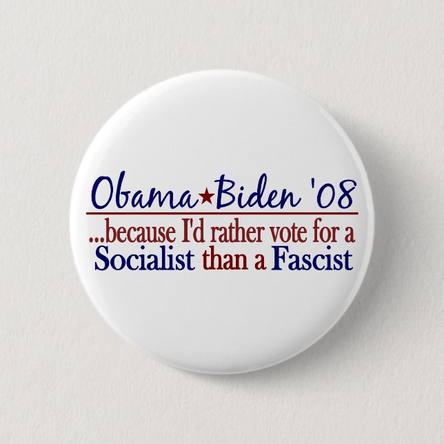 Badge Rond 5 Cm Socialiste d'Obama (Devant)