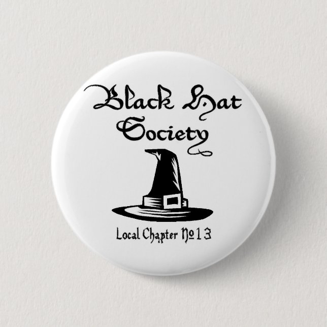 Badge Rond 5 Cm Société de casquette noir (Devant)