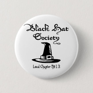 Badge Rond 5 Cm Société de casquette noir