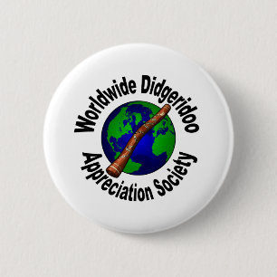 Badge Rond 5 Cm Société mondiale d'appréciation de Didgeridoo