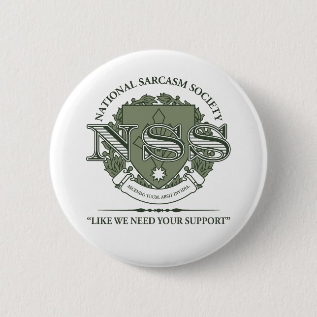 Badge Rond 5 Cm Société nationale de sarcasme (Devant)