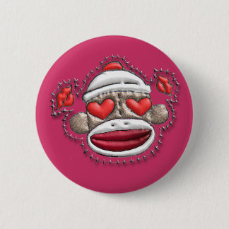 Badge Rond 5 Cm Sock Monkey Valentine Merchandises