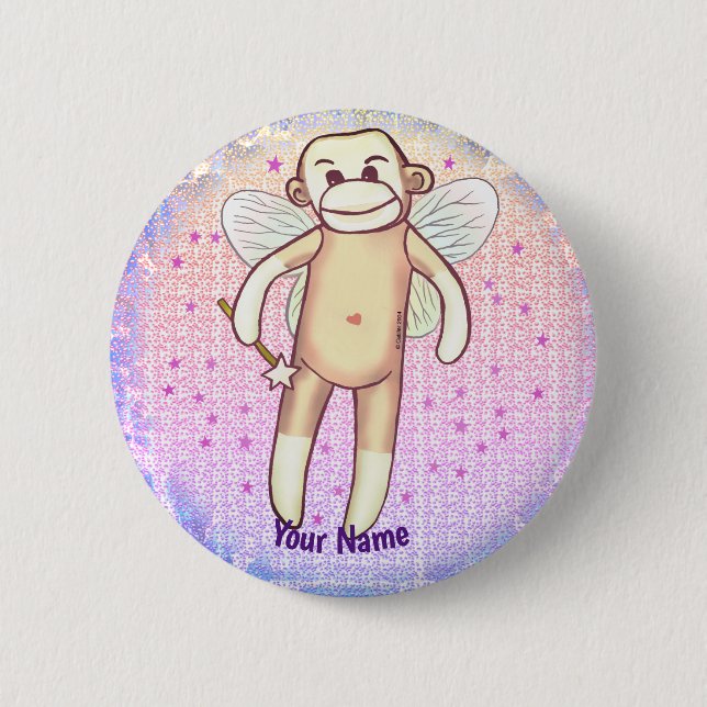 Badge Rond 5 Cm Sock singkey Fairy (Devant)