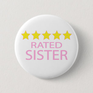 Badge Rond 5 Cm Soeur cinq étoiles