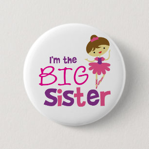 Badge Rond 5 Cm Soeur de ballet de danse grande