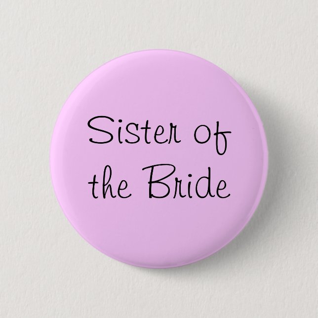 Badge Rond 5 Cm Soeur de la mariée (Devant)