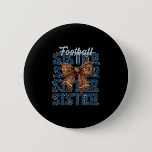 Badge Rond 5 Cm Sœur de pied américain Coquette Bow Thanksgiving F