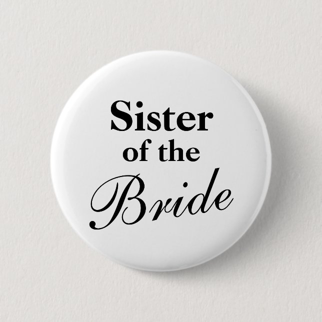 Badge Rond 5 Cm Soeur des boutons de la mariée (Devant)