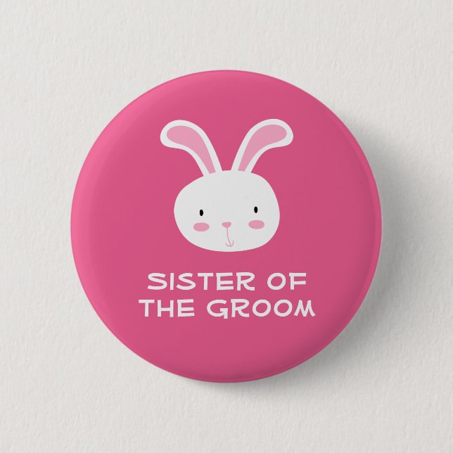 Badge Rond 5 Cm Sœur du marié (Devant)