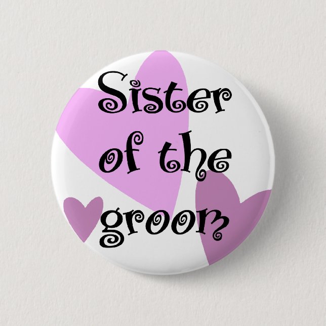Badge Rond 5 Cm Soeur du marié (Devant)