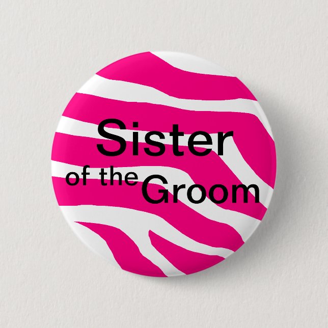 Badge Rond 5 Cm Soeur du marié (Devant)