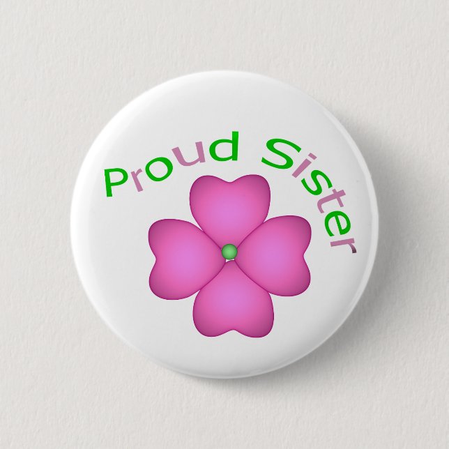 Badge Rond 5 Cm Soeur fière (Devant)