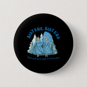 Badge Rond 5 Cm Soeurs Pajamas Fête Vidéo de Noël blanc 1954