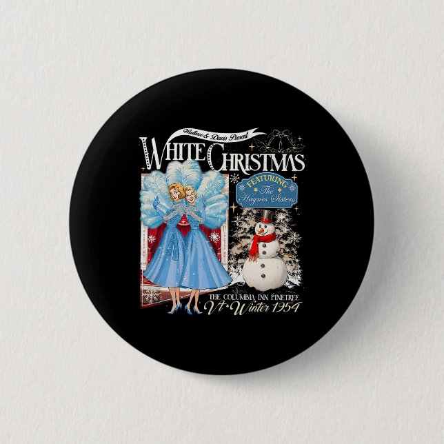 Badge Rond 5 Cm Soeurs White Christmas Movie 1954 Pajamas Holiday (Devant)