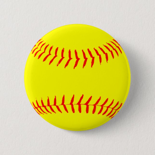 Badge Rond 5 Cm Softball Customisé (Devant)