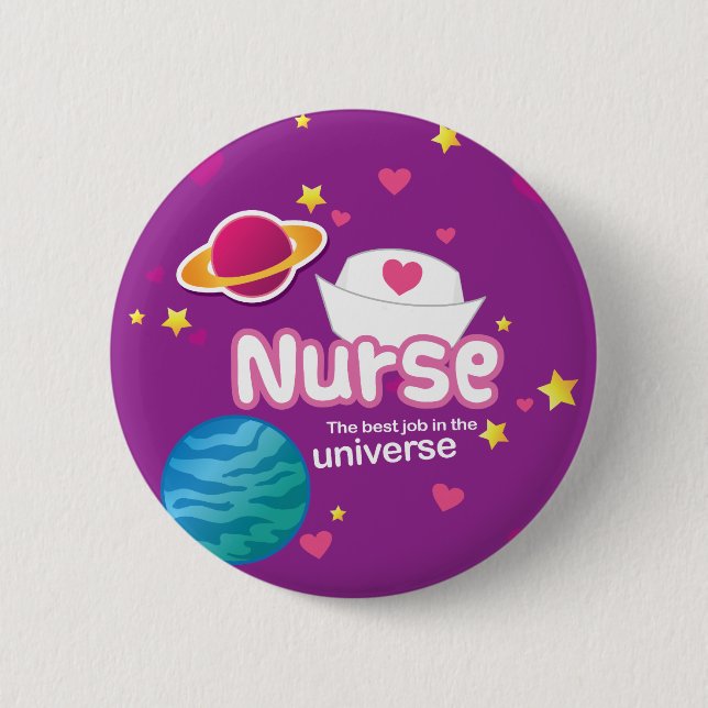 Badge Rond 5 Cm Soignez le meilleur travail dans l'univers (Devant)