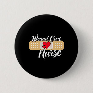 Badge Rond 5 Cm Soins de beauté Infirmière Coeur