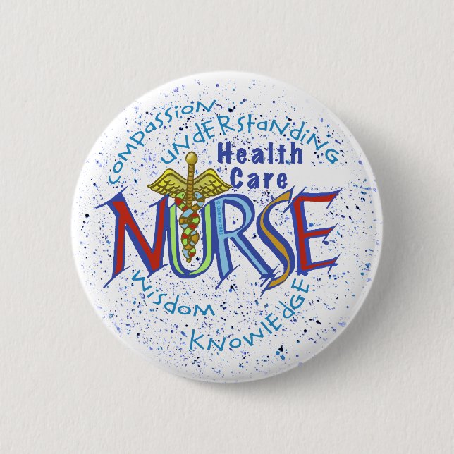 Badge Rond 5 Cm Soins de santé à domicile Motto (Devant)