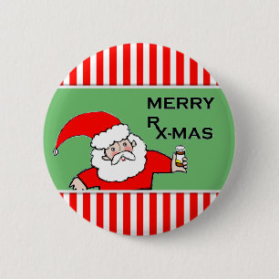Badge Rond 5 Cm Soins de santé Noël