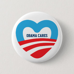 Badge Rond 5 Cm Soins d'Obama