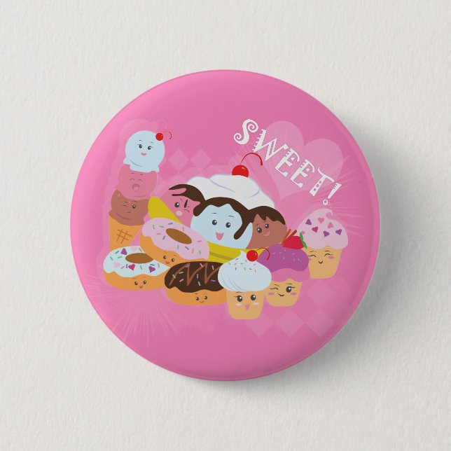Badge Rond 5 Cm Soins sucrés (Devant)