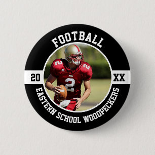 Badge Rond 5 Cm Soirée de la dernière année de football au lycée