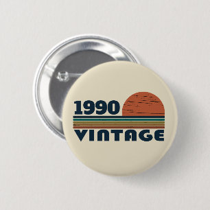 Badge Rond 5 Cm Soirée personnalisée vintage de 35 ans