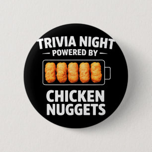 Badge Rond 5 Cm Soirée Quiz Propulsée Par Des Nuggets De Poulet