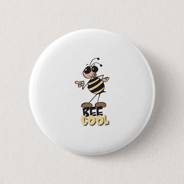 Badge Rond 5 Cm sois cool comme une abeille (Devant)