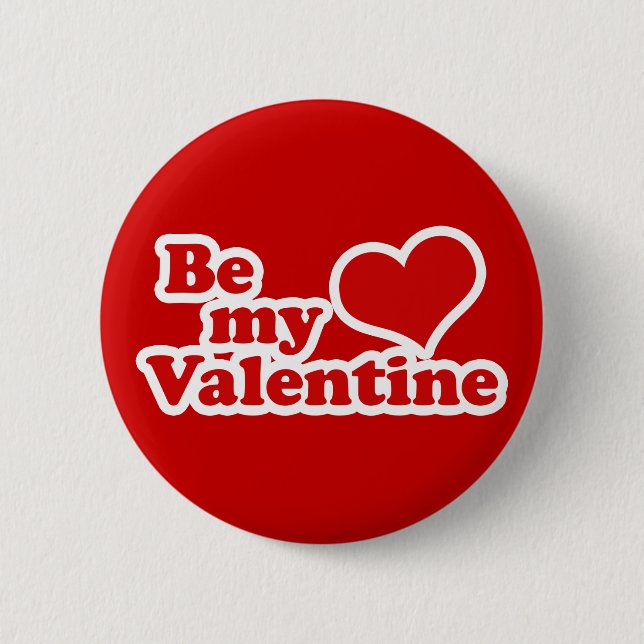 Badge Rond 5 Cm Sois ma Saint Valentin (Devant)