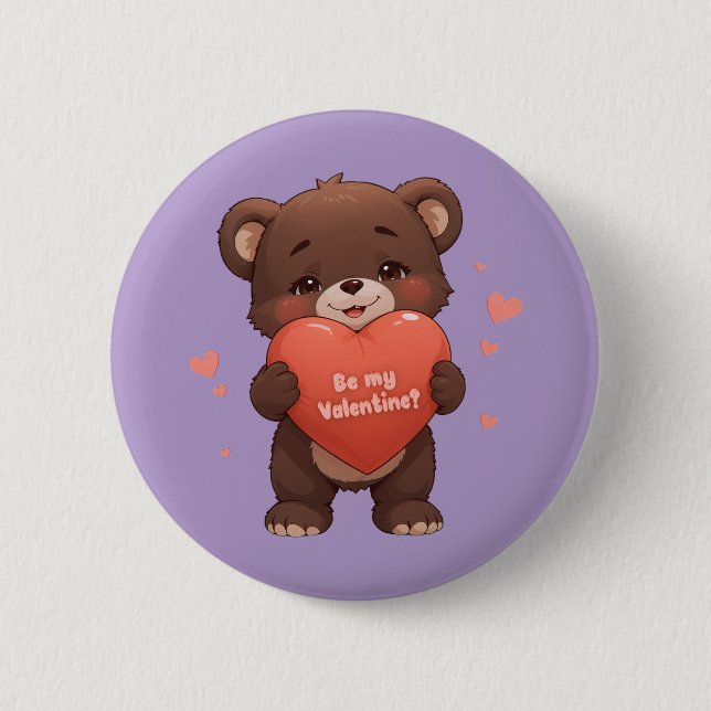 Badge Rond 5 Cm Sois ma Saint Valentin ? (Devant)