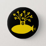Badge Rond 5 Cm Soixante-marins jaunes<br><div class="desc">Bouton de Paix style Sous-marin Jaune des années soixante.</div>