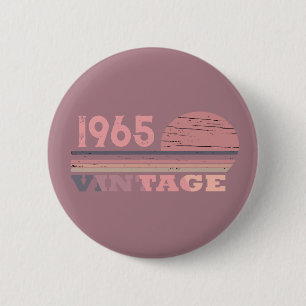 Badge Rond 5 Cm Soixante vintage 60e anniversaire personnalisée