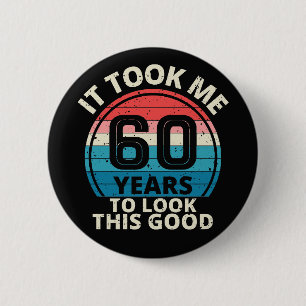 Badge Rond 5 Cm Soixantième anniversaire