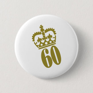 Badge Rond 5 Cm soixantième anniversaire - nombre - soixante