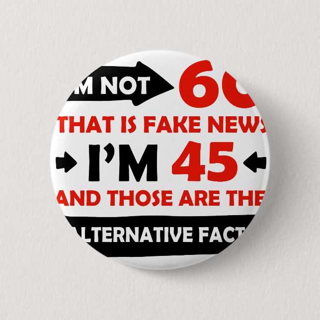 Badge Rond 5 Cm soixantième cadeaux d'anniversaire an (Devant)