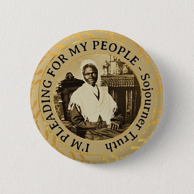 Badge Rond 5 Cm Sojourner Truth Abolitionist  Black Women's Rights (Devant)