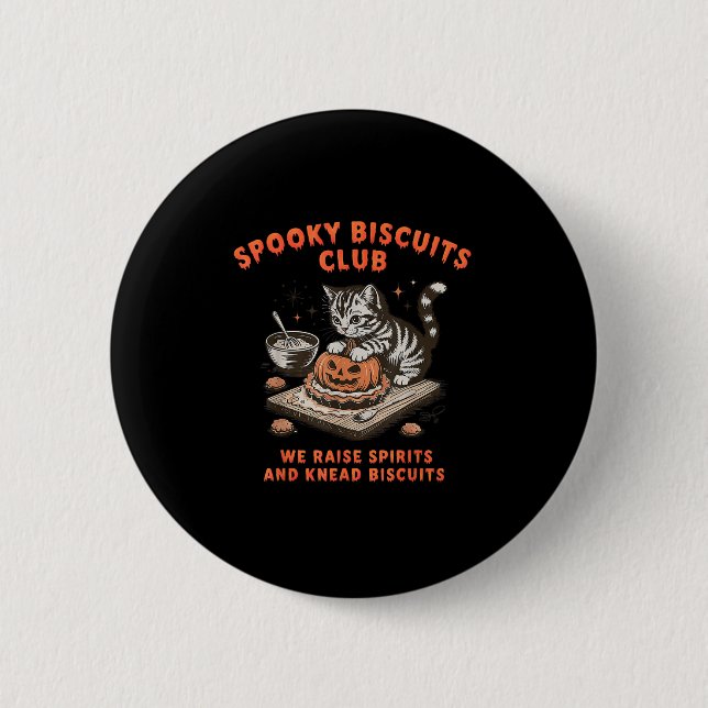 Badge Rond 5 Cm Soky Biscuits Club Cat Halloween Cuisson (Devant)
