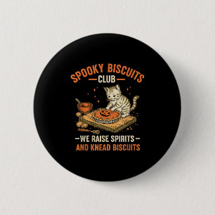 Badge Rond 5 Cm Soky Biscuits Club Funny Halloween Cat Baking