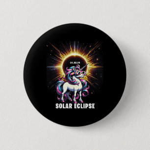 Badge Rond 5 Cm Solaire Eclipse 2024 Total Eclipse 8 Avril 24 Unic