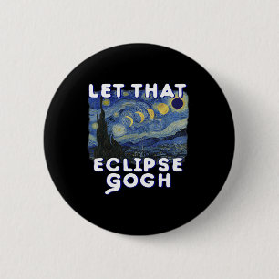 Badge Rond 5 Cm Solar Eclipse Chemise Commémorative Van Gogh Plais