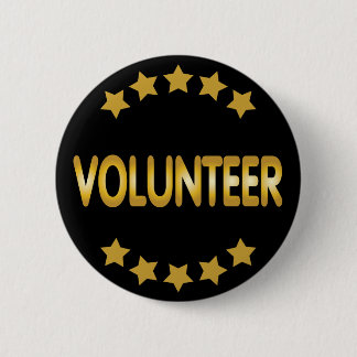 Badge Rond 5 Cm Soldat or et noir avec étoiles