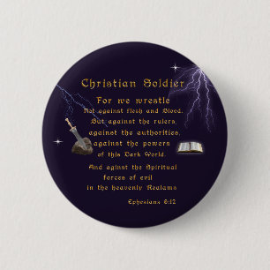 Badge Rond 5 Cm Soldats chrétiens
