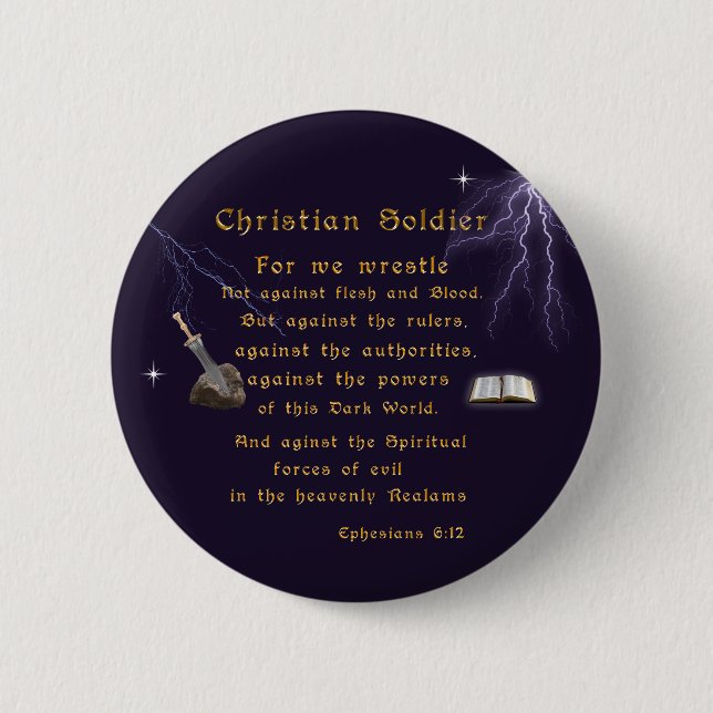 Badge Rond 5 Cm Soldats chrétiens (Devant)