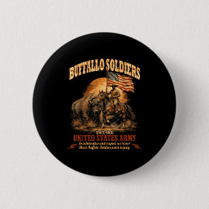 Badge Rond 5 Cm soldats de Buffalo, histoire noire afro-américaine